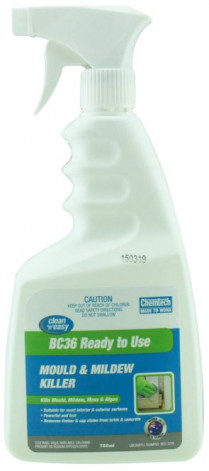 Chemtech Clean N Easy BC36 Ready to Use Mould and Mildew Trigger Pack 750ML