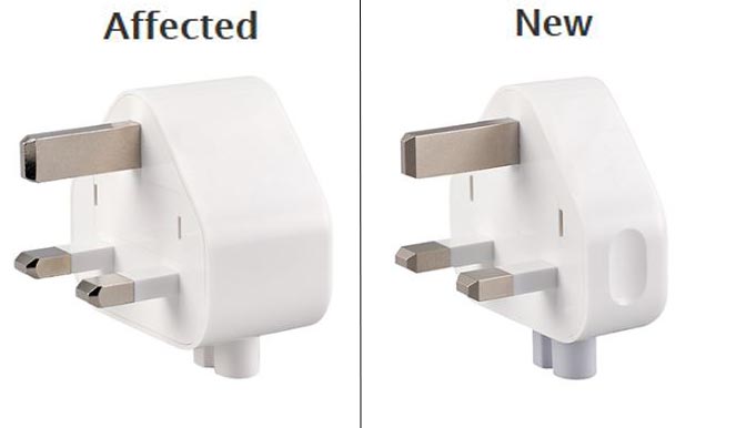 Apple Three Prong AC Wall Plug identification side