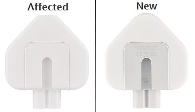 Apple Three Prong AC Wall Plug identification top