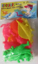 Baby bath toy set dinosaurs