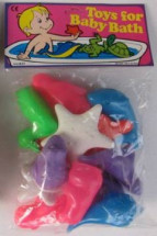 Baby bath toy set estuary marine animals