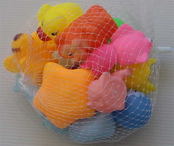 Baby bath toy set mixed in bag