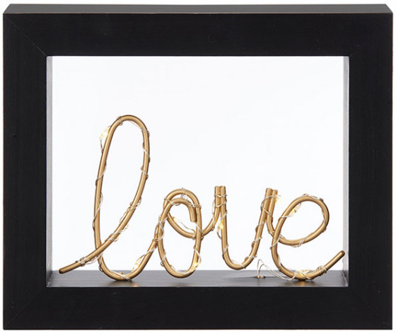 Bouclair Mystical Glitz LED Love Framed Light