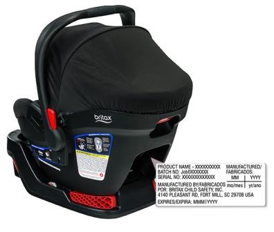 Britax B Safe Car Seat identification image