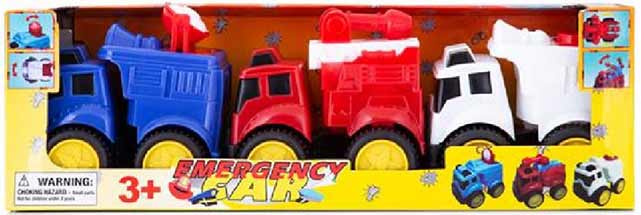 Catch.co.nz Plastic Emergency Car toy set