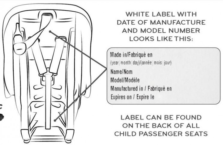 Evenflo car seat model identification