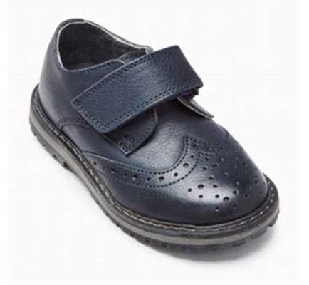 EziBuy NEXT Navy Strap Brogue Shoe Main