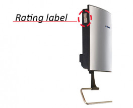 GBH400 heater rating label placement2