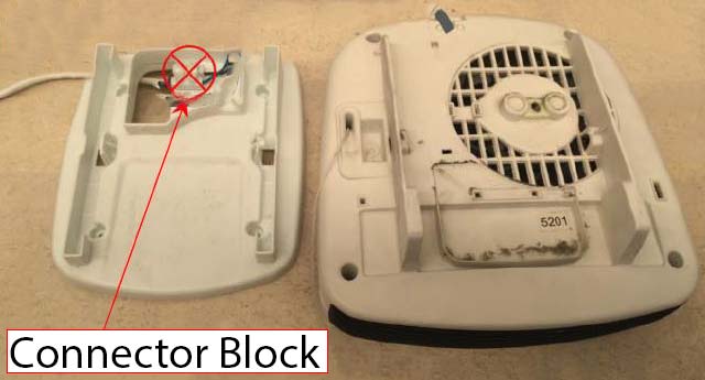 Goldair bathroom heater 3108 connector block