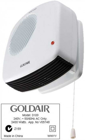 Goldair bathroom heater 3110