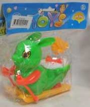 Green rabbit toy skiing 1