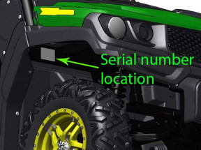 John Deere XUV835 Serial No Location