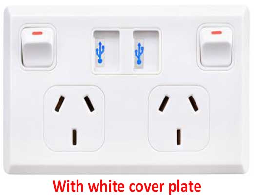 Masterplug USB outlet white main