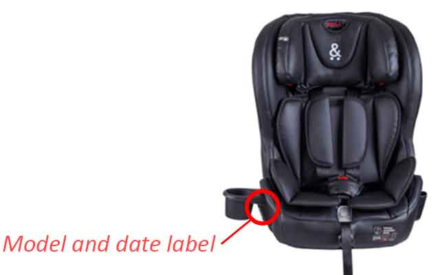 PT Columbus Car Seat label placement