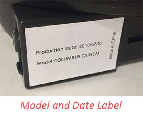 PT Columbus V2 Production Date label