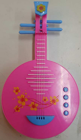 Pink battery operated toy plastic violin
