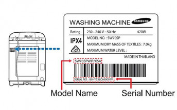 Samsung Top Load Washer model ID