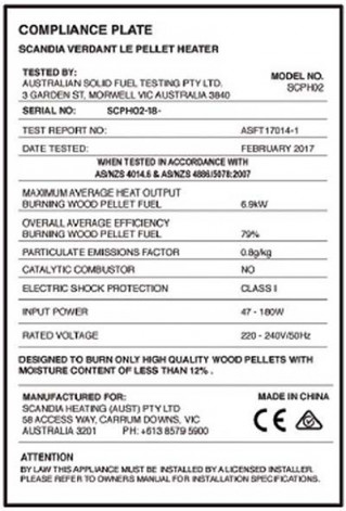 Scandia Verdant Pellet Heater identification