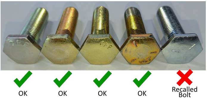 Seat belts APV Safety Products Anchorage Bolt bolts