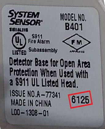 System sensor B401a