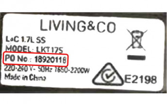 TWL Living CO Kettle SS label