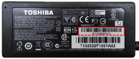 Toshiba AC adapter