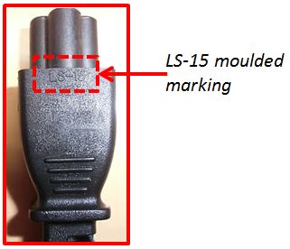 Toshiba AC power cord ID image