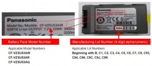 Panasonic Toughbook battery id