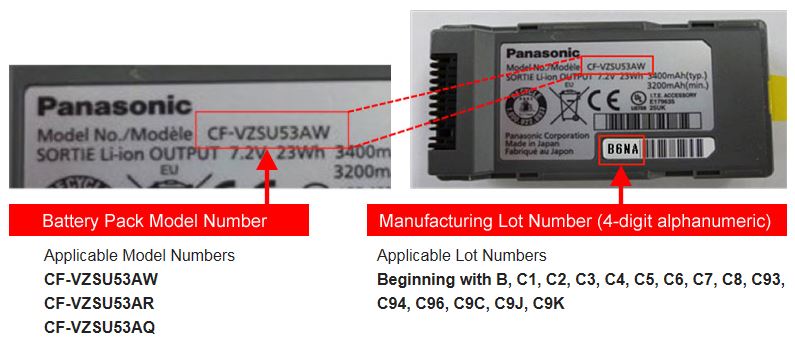 Panasonic Toughbook battery id