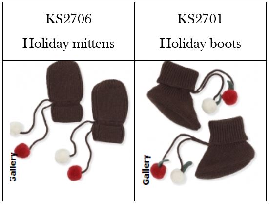 Konges Slojd Holiday knit mittens and boots