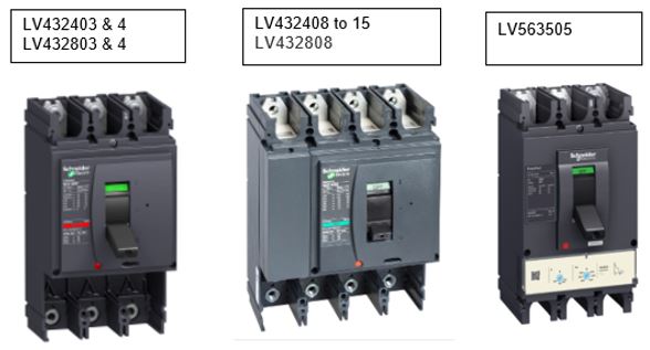 Schneider Compact NSX Circuit breakers 400 to 630Amp