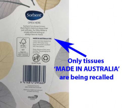 Sorbent Facial Tissues identification copy