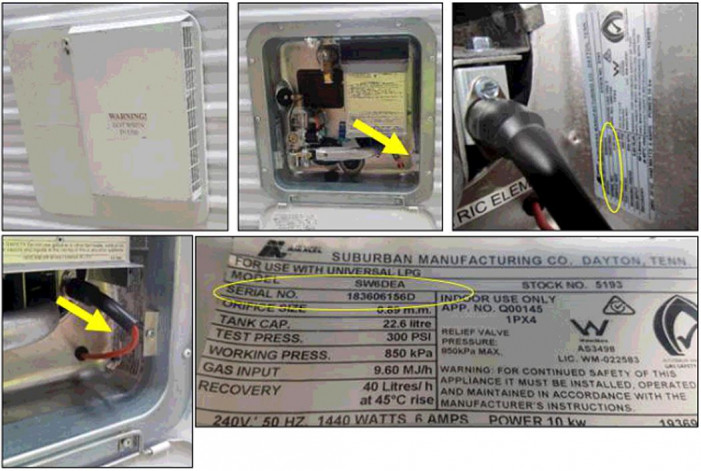 Suburban water heater RV supplies