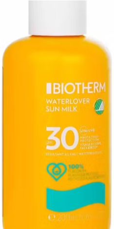 Biotherm Waterlover Sun Milk SPF 30 For Face Body 200ml6.76oz