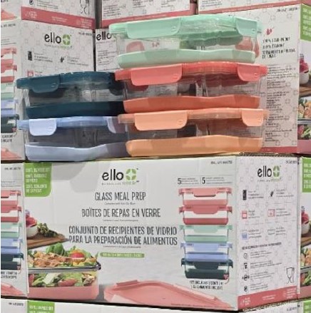 Ello Glass 10pc Meal Prep Set 1