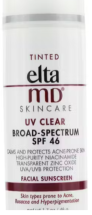 EltaMD UV Clear Facial Sunscreen SPF 46 For Skin Types Prone To Acne Rosacea Hyperpigmentation Tinted 48g1.7oz