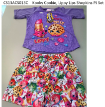 Kooky Cookie Lippy Lips Shopkins PJ Set