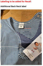 Merino Kids GoGo Bag Standard Weight All Season Navy Stripe new recall label