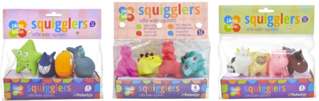 Play & Learn Squigglers Softie Water Squirters sold at Toyworld