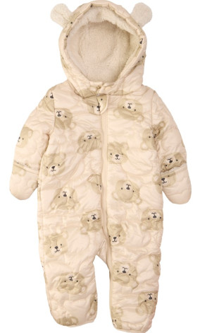 Postie Baby Snowsuit Oatmilk Bear