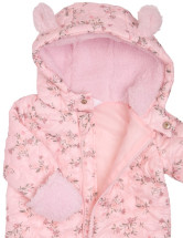 Postie Baby Snowsuit Pink Floral detail