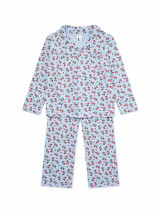 SLEEPY DOE Kids Collar and Wide Leg Pyjama Set Tea Floral
