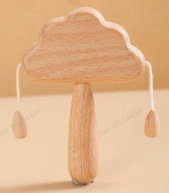 Shein Handheld wooden rattle with rotating rings