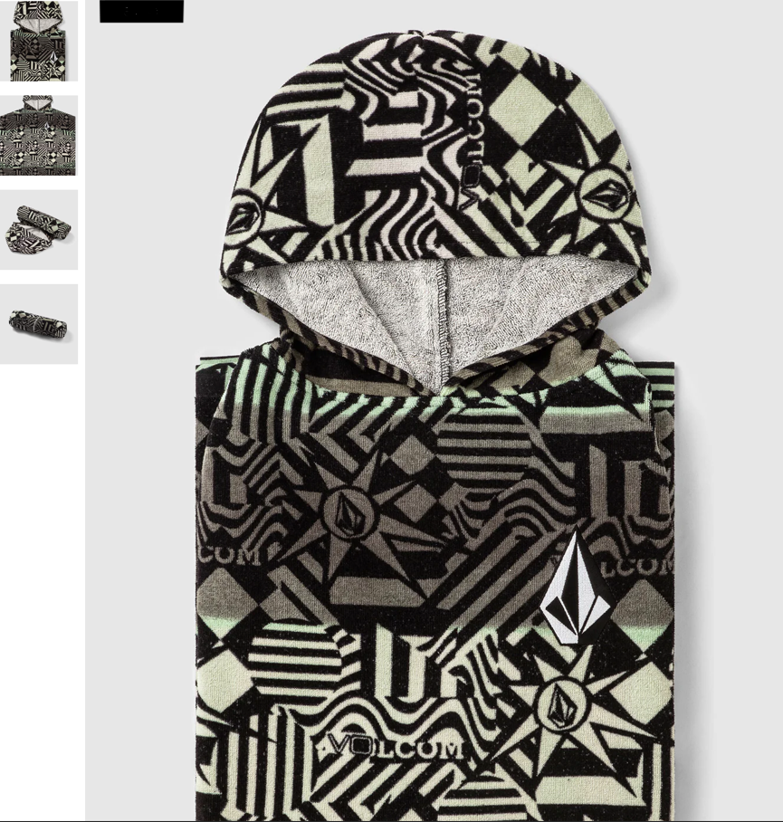 HOODED CHANGING TOWEL - BLACK | Volcom Japan