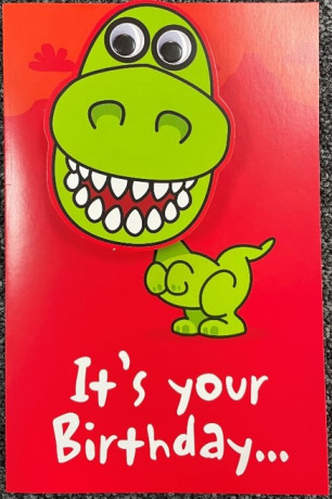 Wobbly head Dino Greeting Card image 1