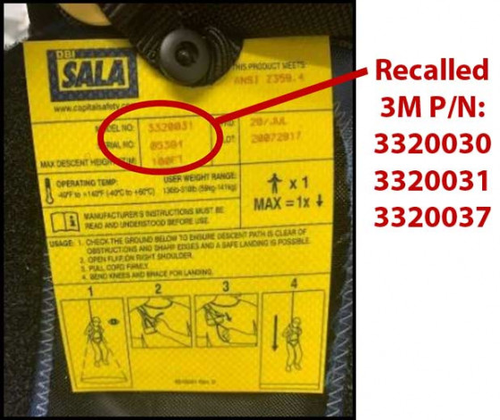 3M DBI SALA Self Rescue Descent Systems identification