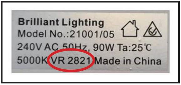 Brilliant Lighting LAGOS LED Slim batch VR2821 VR3821