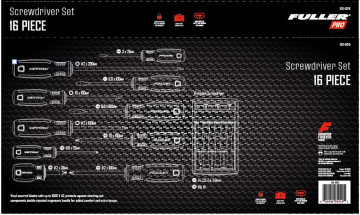 Fuller Pro 16 Pce Screwdriver Set packaging