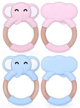 Kmart ANKO Wood Silicone Elephant teether