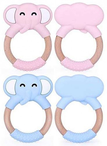 Kmart ANKO Wood Silicone Elephant teether